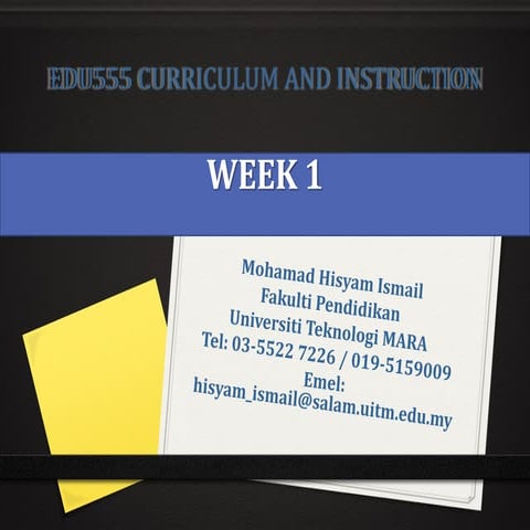 Edu555 week 1