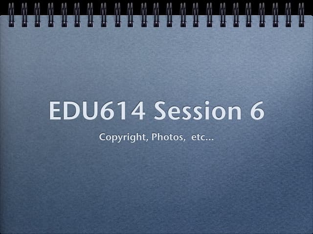Edu614 session 6 SF 12 