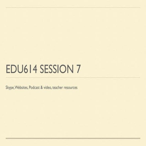 Edu614 w15 session 7 skype, edmodo