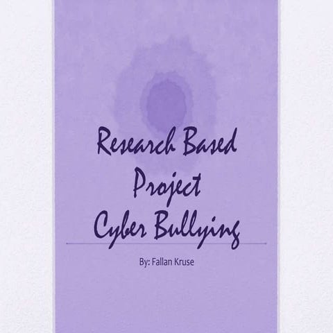 Cyber Bullying Webquest | PPT
