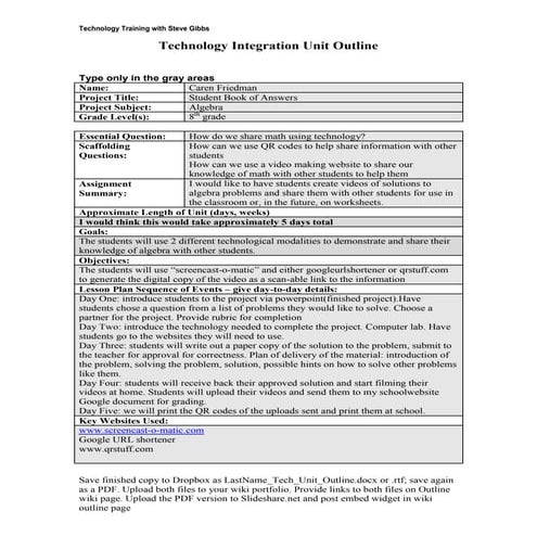 Edu 741 tech outline