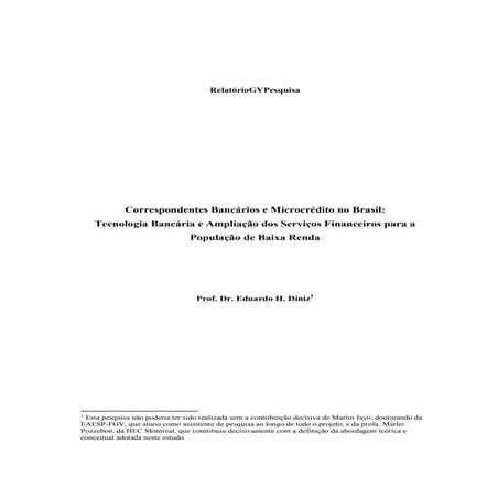 Eduardo diniz correspondentes e microcredito