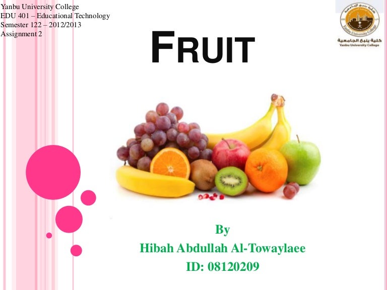 Fruit ppt for 67 aged