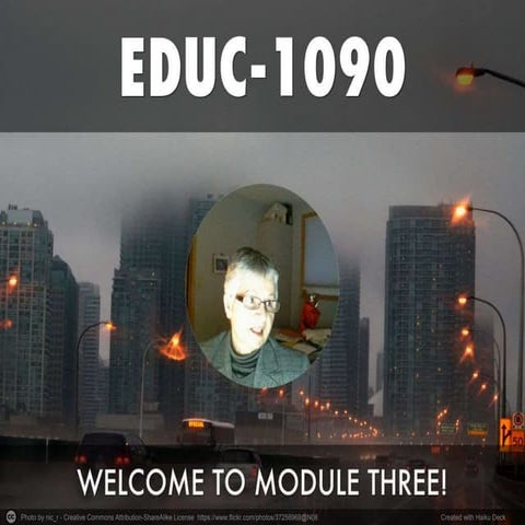 Educ 1090 Online: Module Three