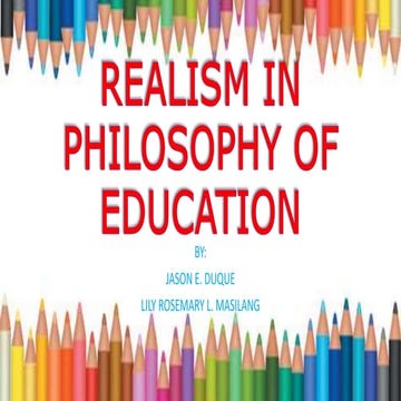 REALISM IN EDUCATION