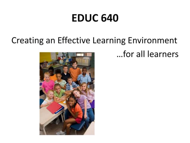 EDUC 640 Course Introduction