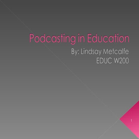 Podcasting in Education