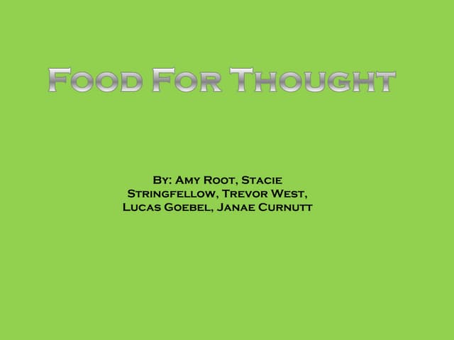 Foods For Thought