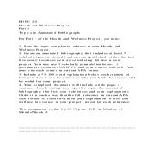 Educ 215health And Wellness Project Part 1topic And Annotate Docx