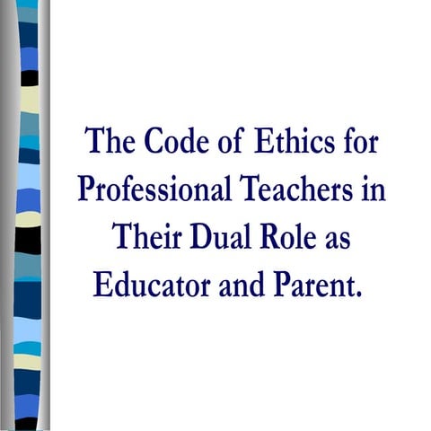 Ethics for teachers | PPT