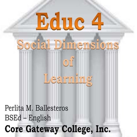 Educ 4   tThe Four Pillars of Education