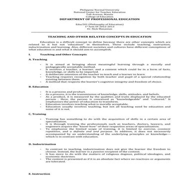 Educ 501   teaching and other related concepts in educ (presentation)