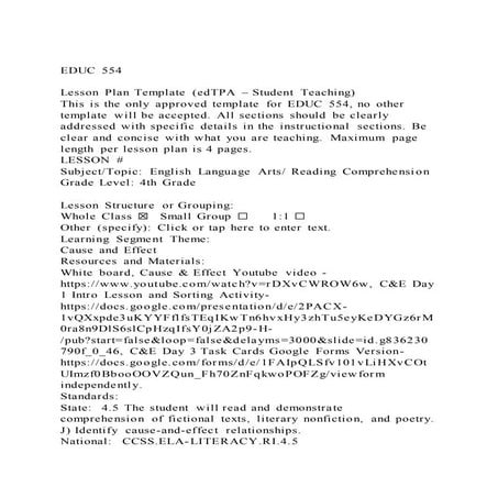 Educ 554 lesson plan template (edtpa – student teaching)this 