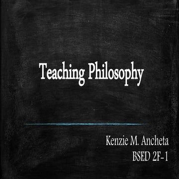 Teaching philosophy