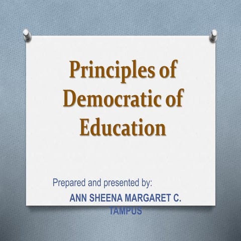 Educ 605: DEMOCRATIC SCHOOL ADMINISTRATION