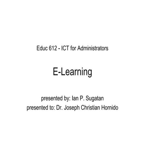 Educ 612   e-learning