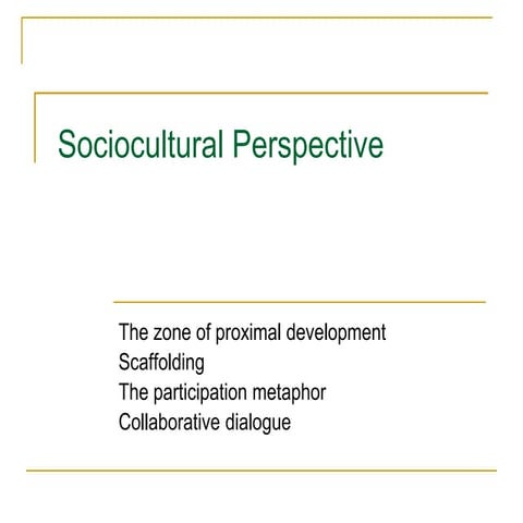 Sociocultural Theory