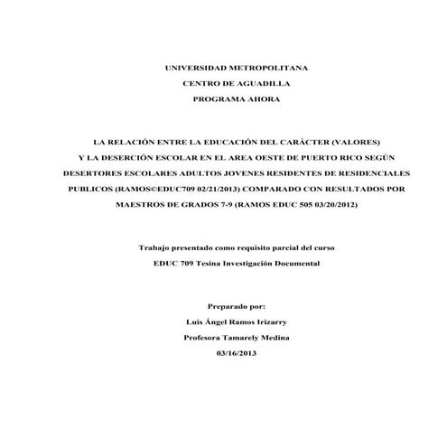 Educ 709 tesina luis ramos