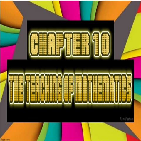 TEACHING OF MATHEMATICS 