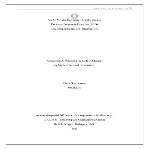 Cracking the Code of Change