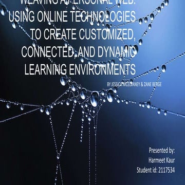 Weaving a personal web