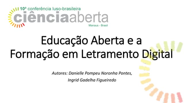Educação aberta e a formação em letramento digital
