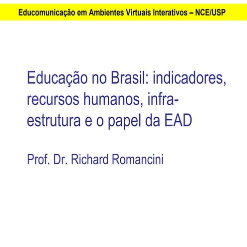 Educação no Brasil e EAD | PDF