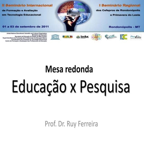 Educacao x pesquisa