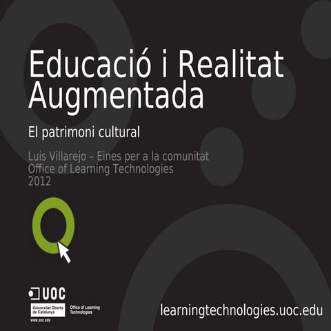 Education and augmented reality: the cultural heritage