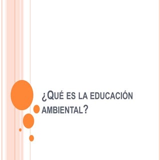 Educación ambiental