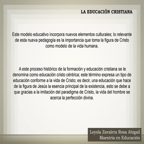 Educación cristiana