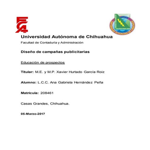 Educación de prospectos