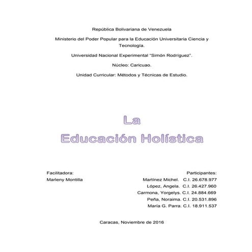 Educación Holística