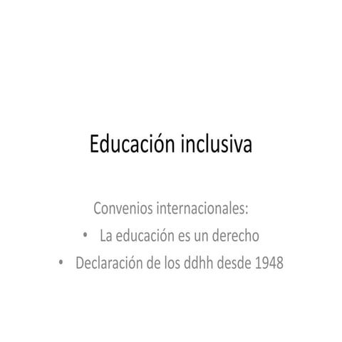 Educación inclusiva