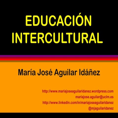 Educación intercultural by maría josé aguilar idáñez