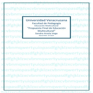 Educación multicultural. trabajo fi...