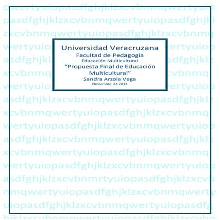 Educación multicultural. trabajo final.