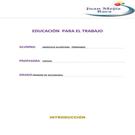 Educación  para el trabajo