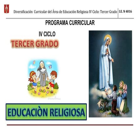 Educación religiosa 3º grado rutas