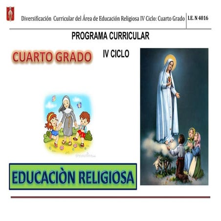 Educación religiosa 4º grado rutas