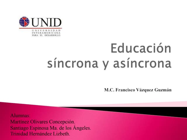 Educación sincrona y asincrona