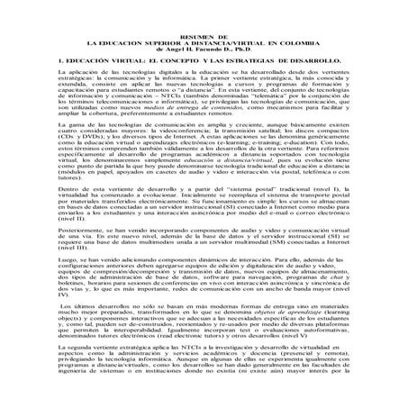 Ensayo de Educación Virtual | DOCX