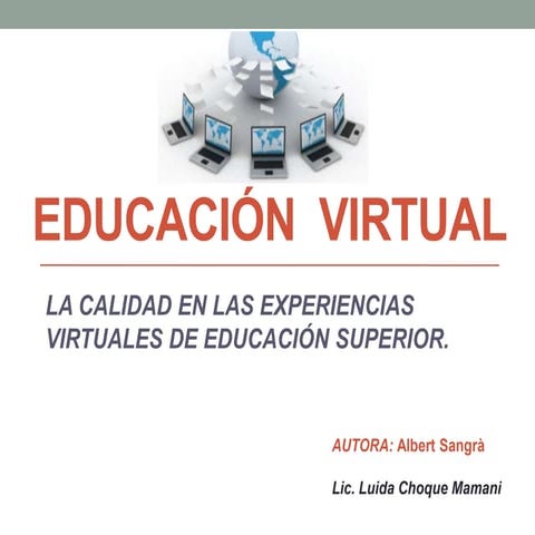 La calidad en las experiencias virtuales de educación superior 