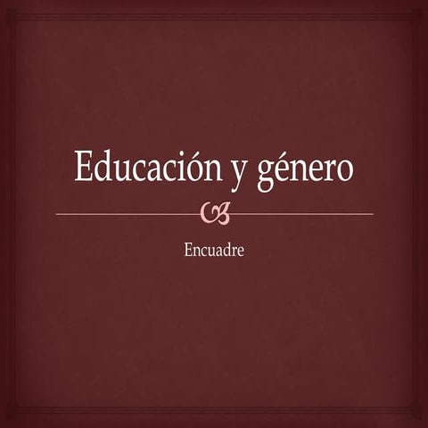 Educación y género