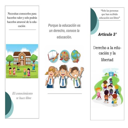 Triptico del Art 3 "La educación" | PPT