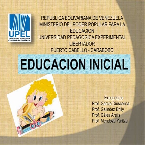 Educación inicial. 