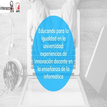 Educación para la igualdad en la Universidad