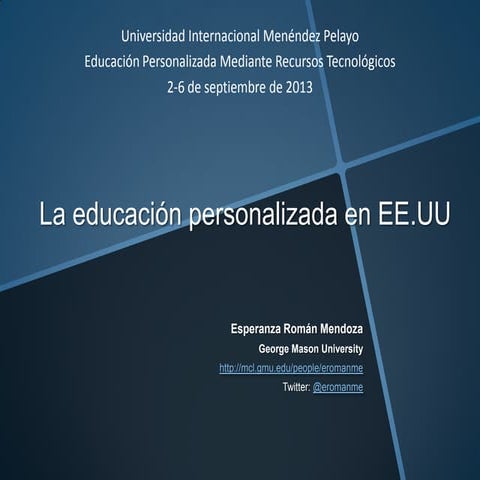 Educación Personalizada en Estados Unidos