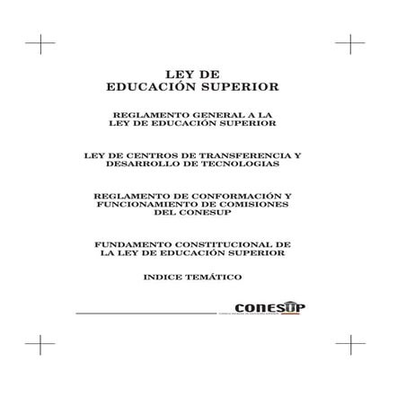 Reglamento General Ley Orgánica de Educacion Superior | PDF