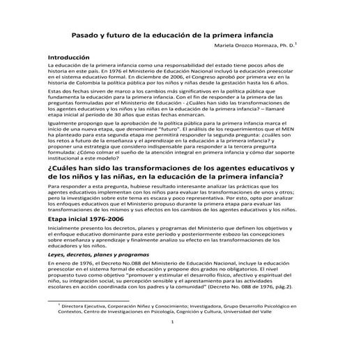 Educacion y sus transformaciones